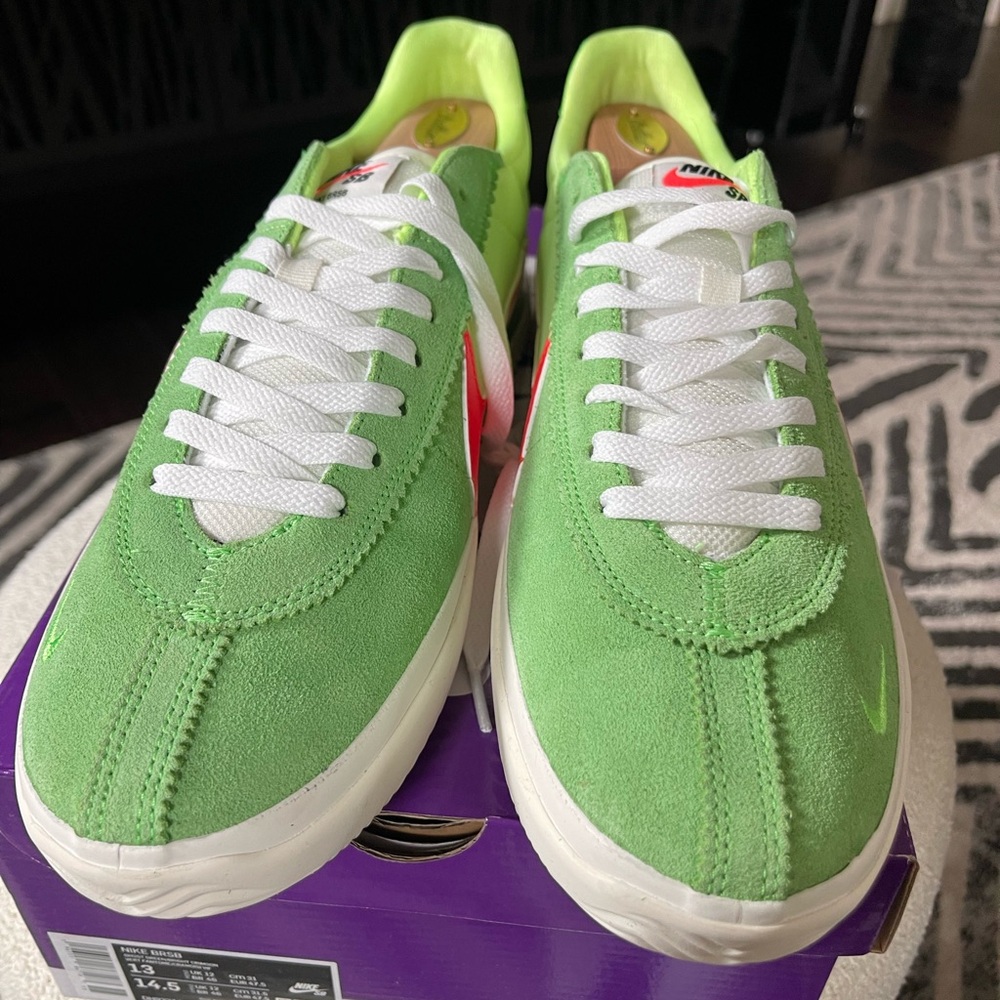 Nike BRSB Ghost Green and Red Sneakers - Picture 2 of 5
